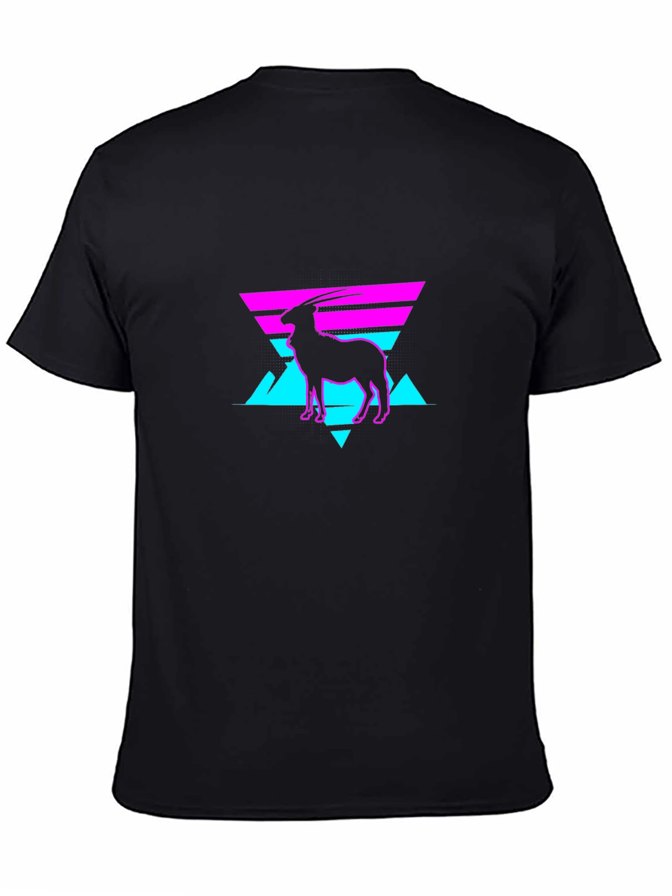 Retro Goat Graphic Tee - Cool Neon Style Shirt