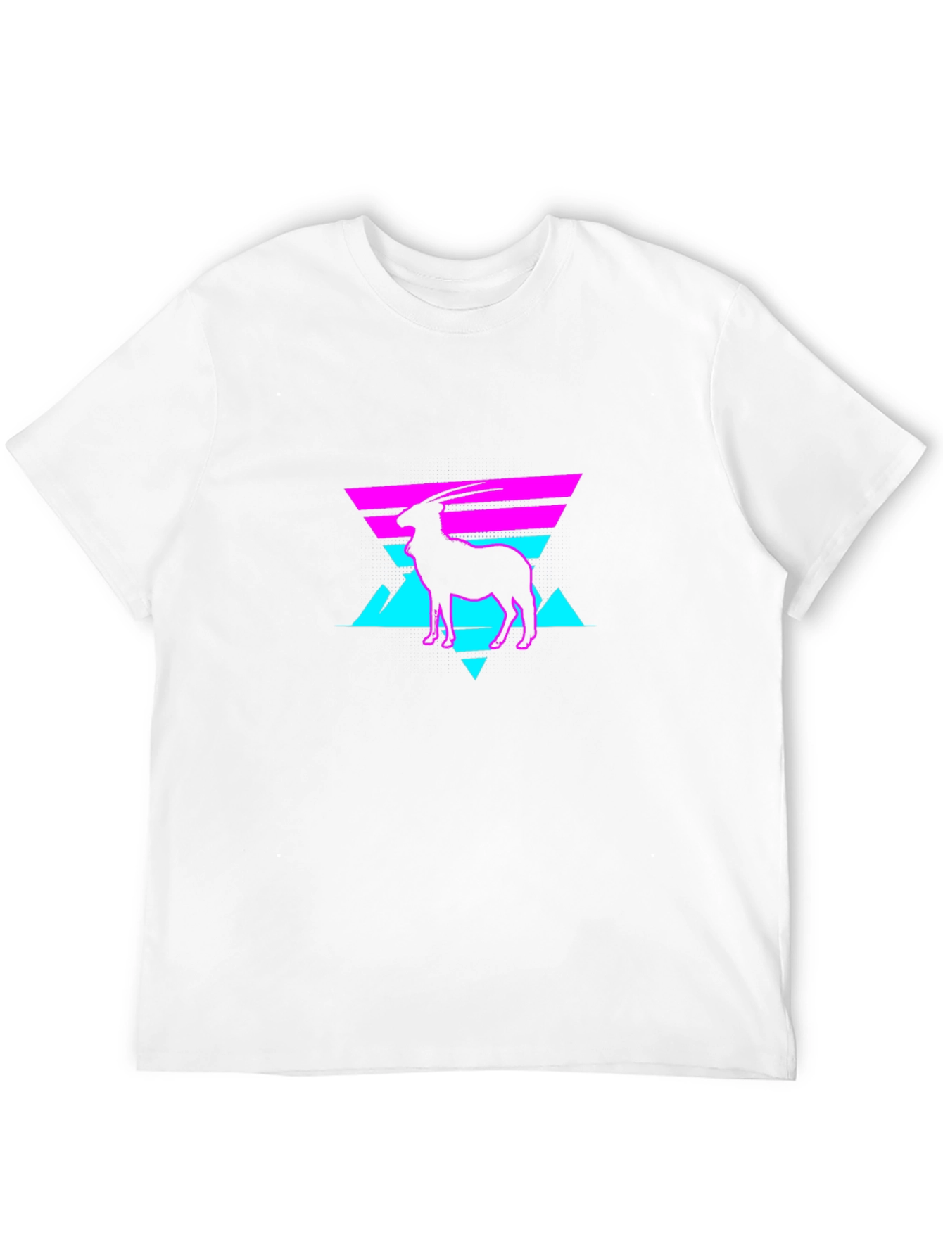 Retro Goat Graphic Tee - Cool Neon Style Shirt