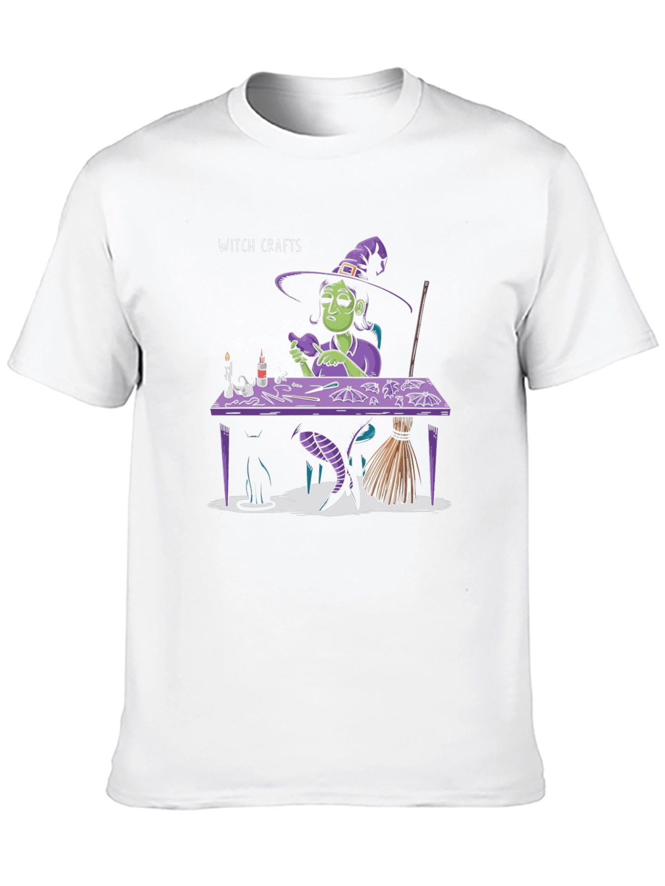 Witch Crafts Graphic Tee - Quirky Halloween Shirt