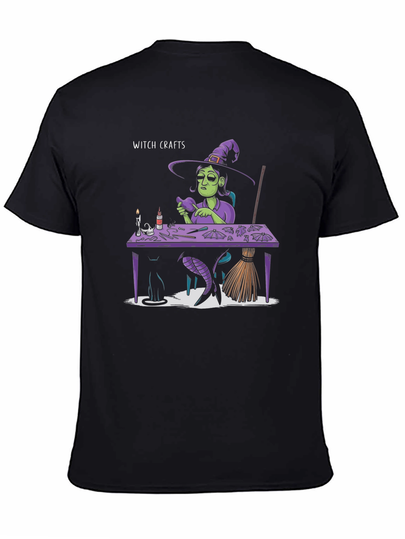 Witch Crafts Graphic Tee - Quirky Halloween Shirt