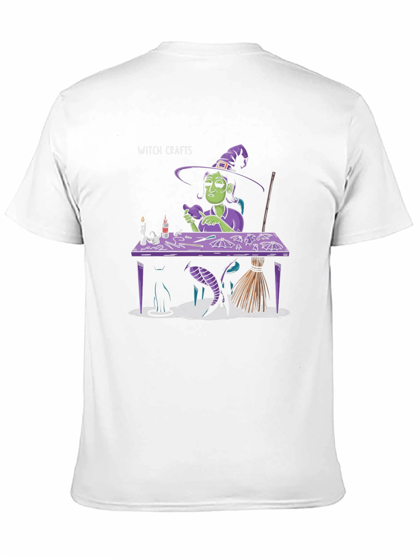 Witch Crafts Graphic Tee - Quirky Halloween Shirt