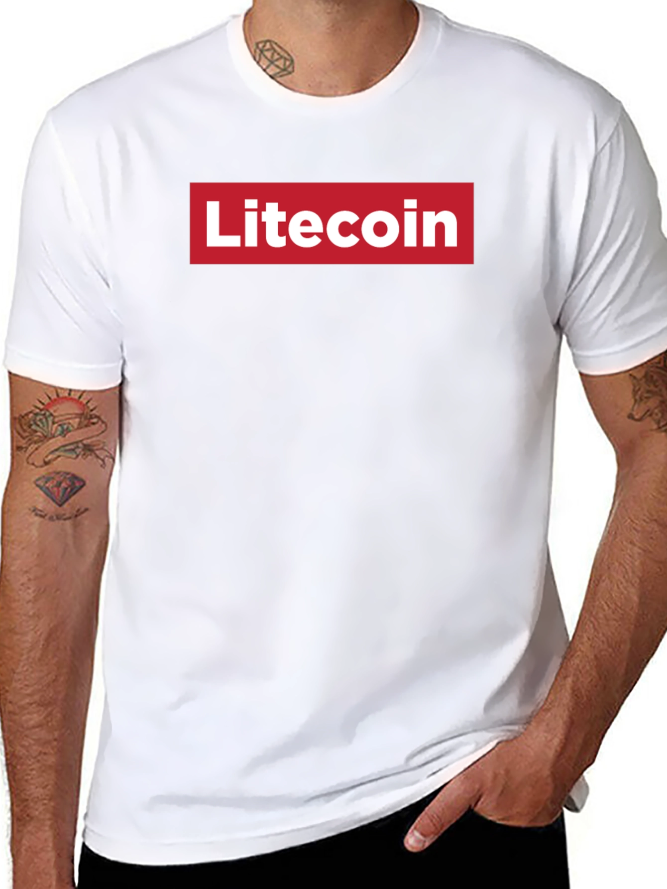 Litecoin Red Box Logo T-Shirt - Crypto Fashion