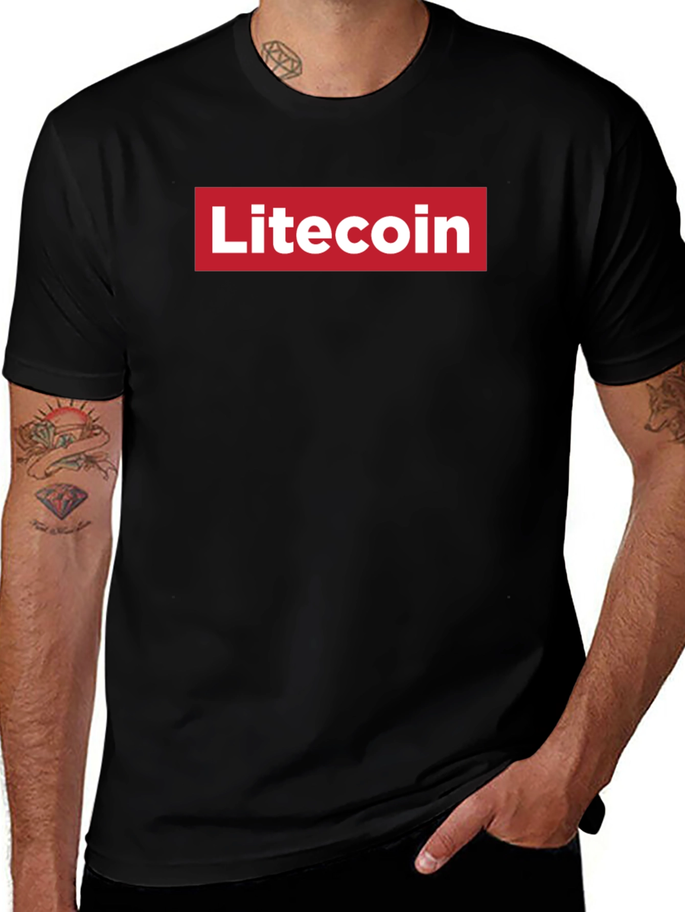 Litecoin Red Box Logo T-Shirt - Crypto Fashion