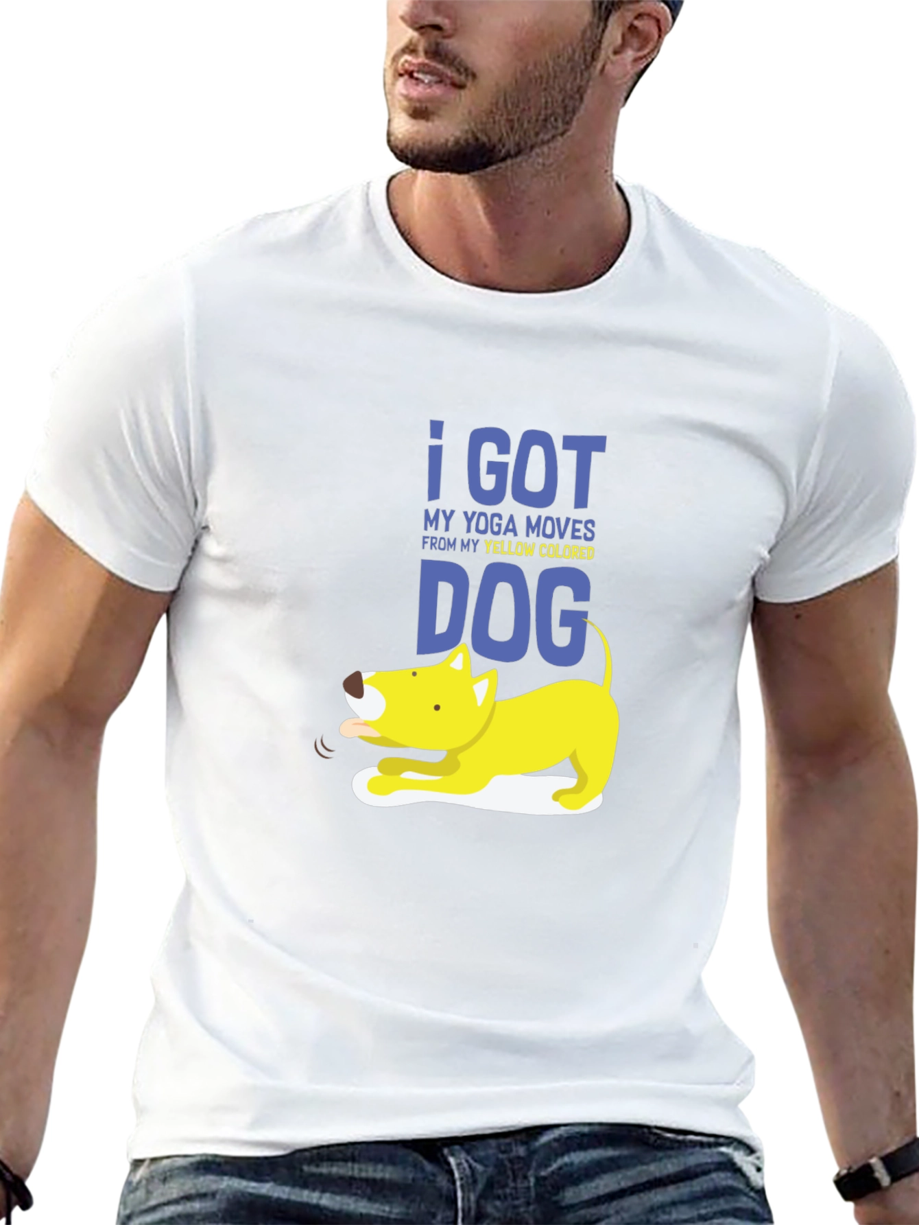 Yoga Dog Graphic Tee - Soft Cotton Blend