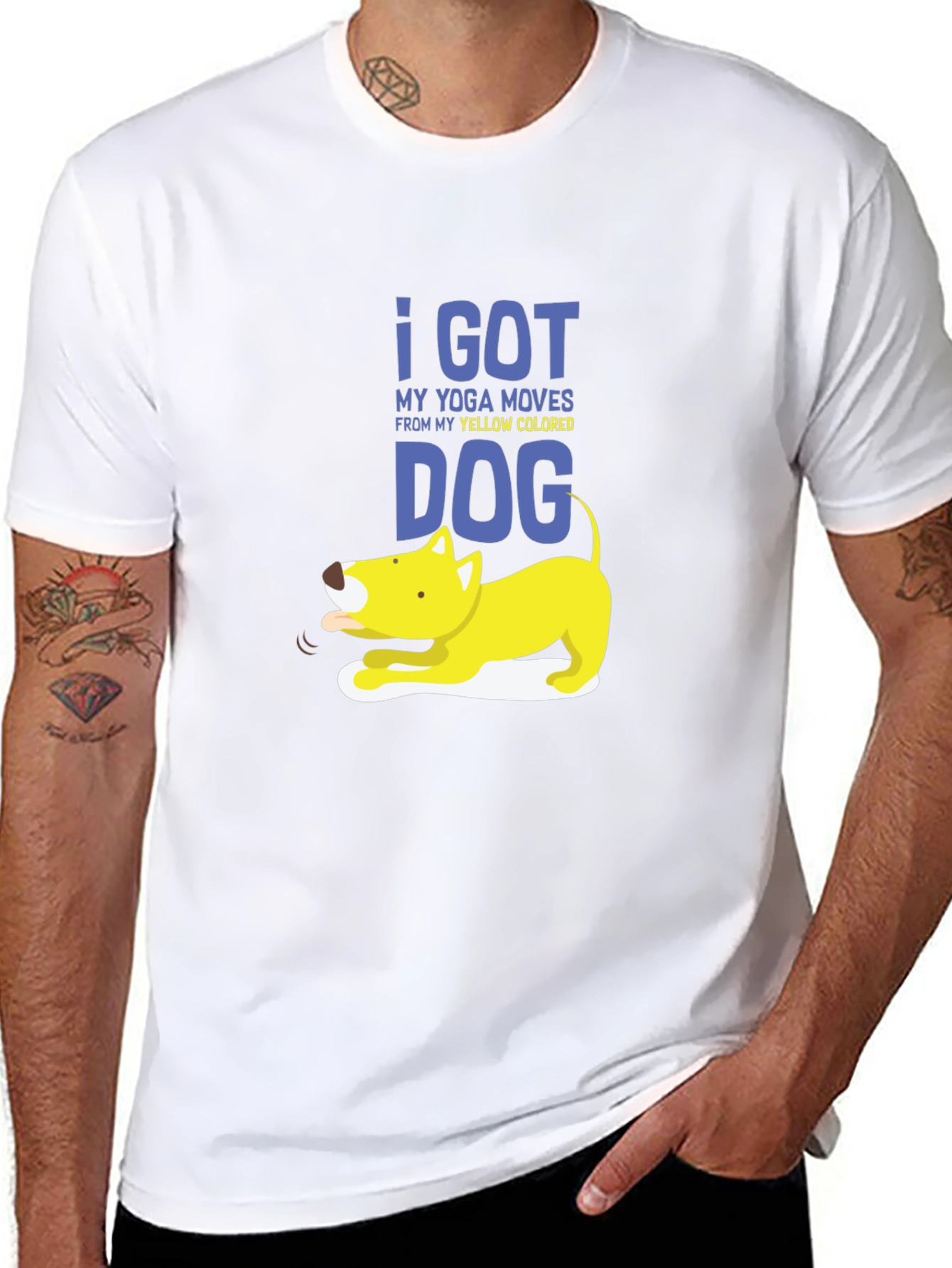 Yoga Dog Graphic Tee - Soft Cotton Blend