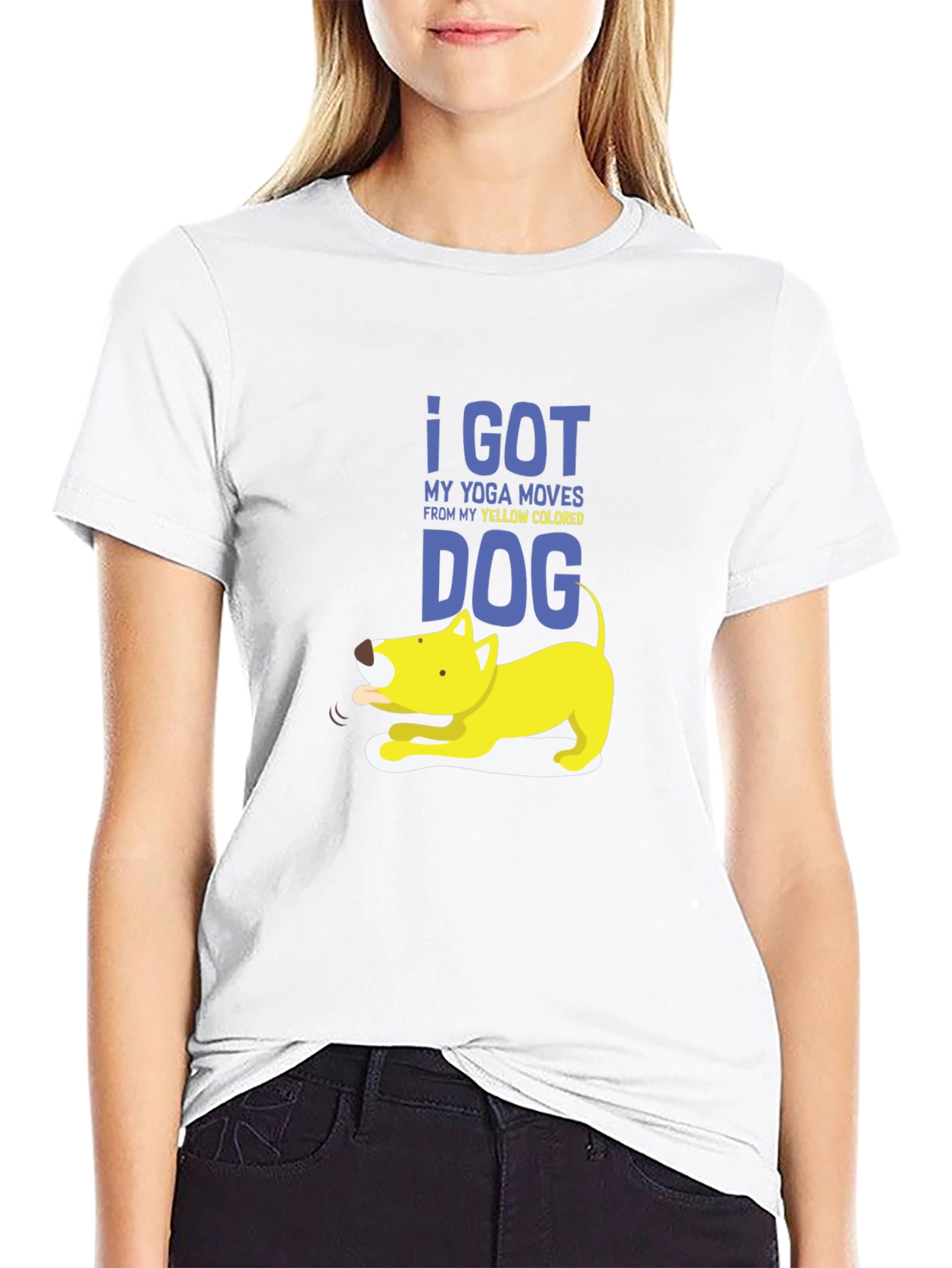 Yoga Dog Graphic Tee - Soft Cotton Blend