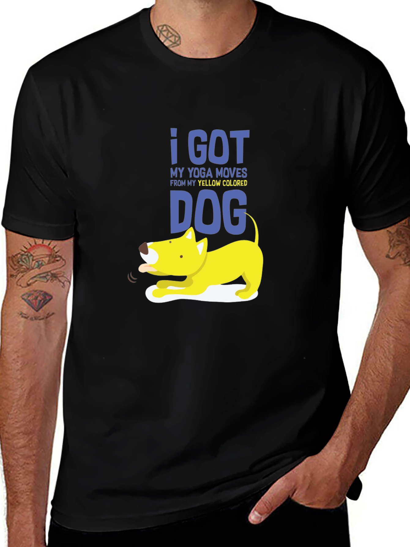 Yoga Dog Graphic Tee - Soft Cotton Blend