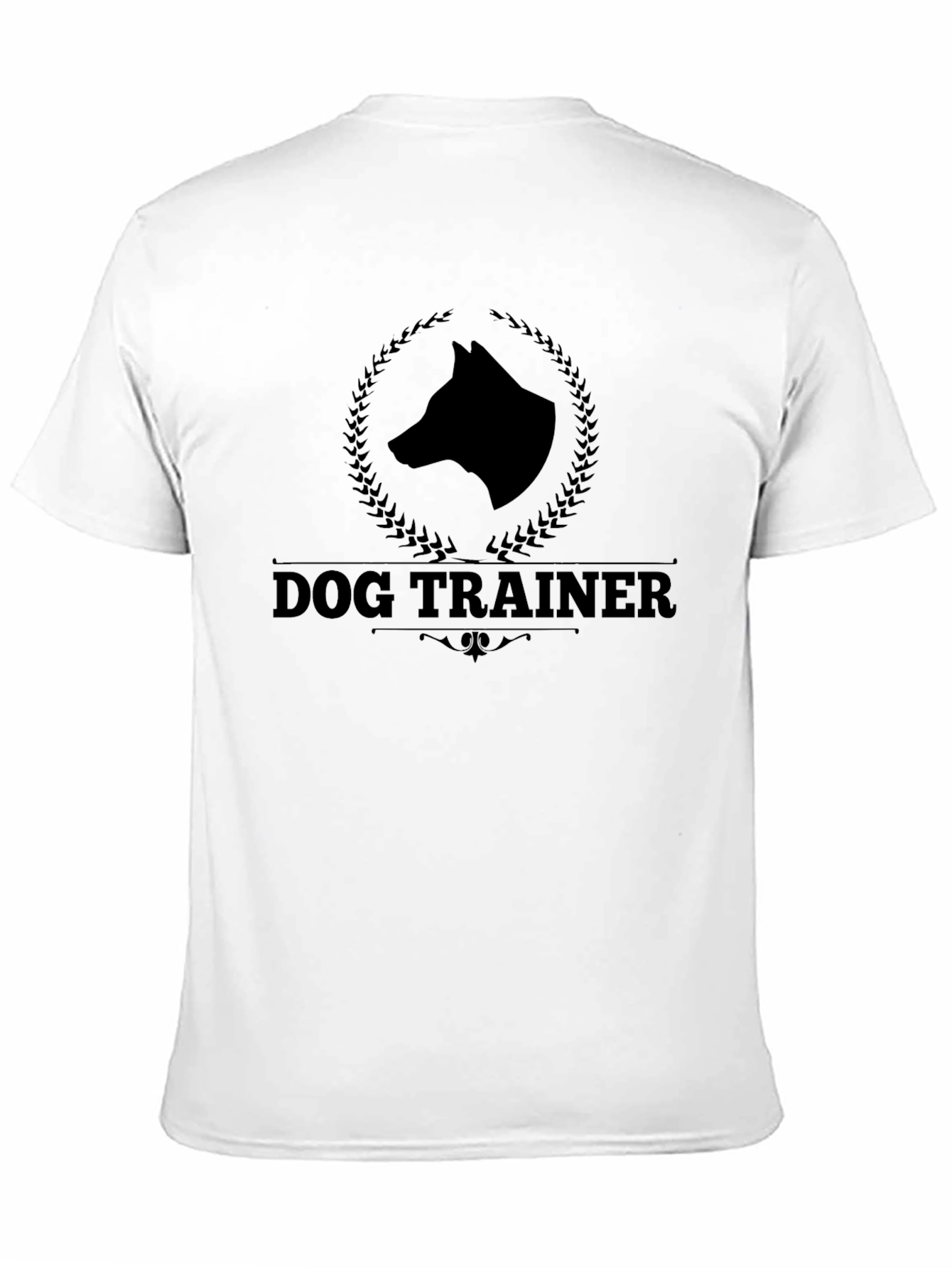 Dog Trainer Graphic Tee - Black Cotton T-Shirt