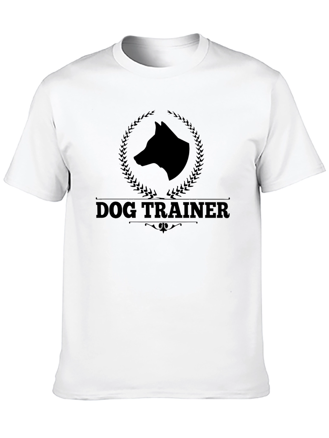 Dog Trainer Graphic Tee - Black Cotton T-Shirt