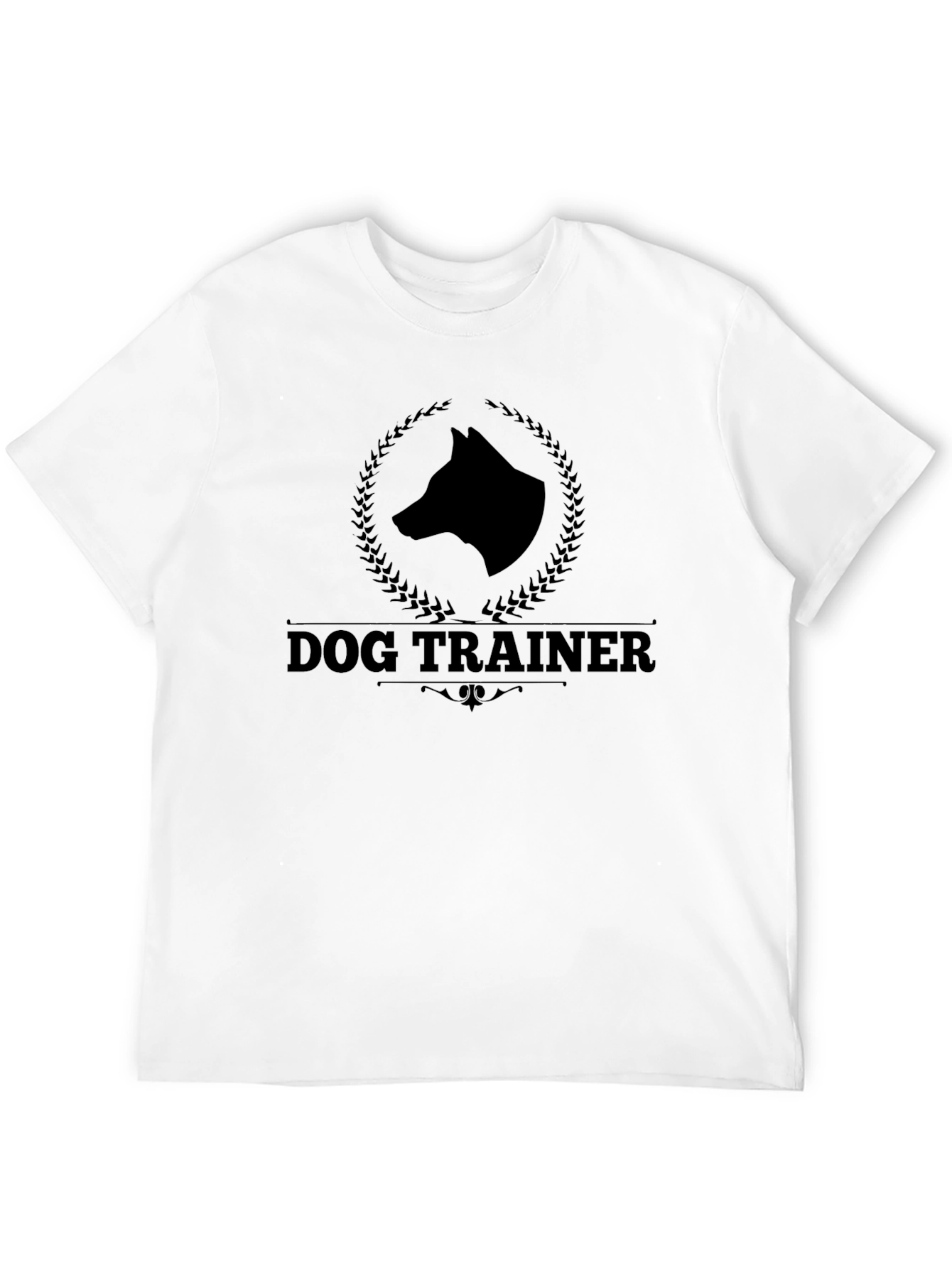 Dog Trainer Graphic Tee - Black Cotton T-Shirt