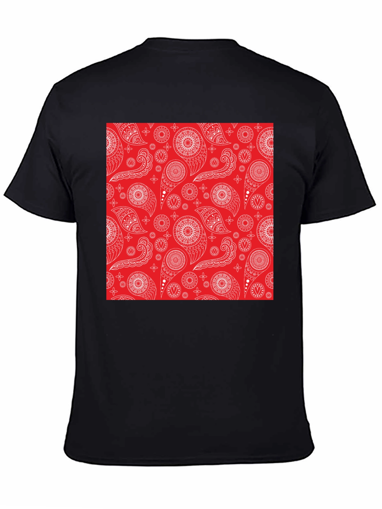 Red Bandana Pattern Tee - Classic Style