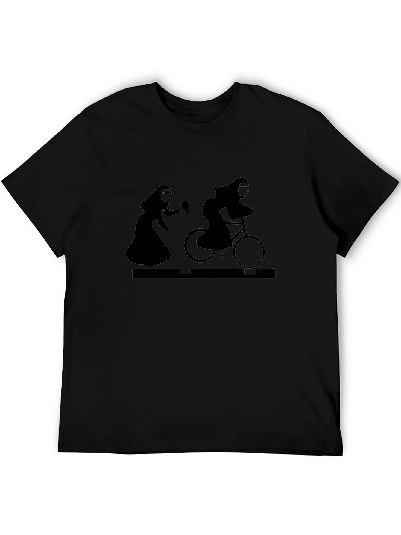 Nun on a Bike T-Shirt - Quirky Graphic Tee