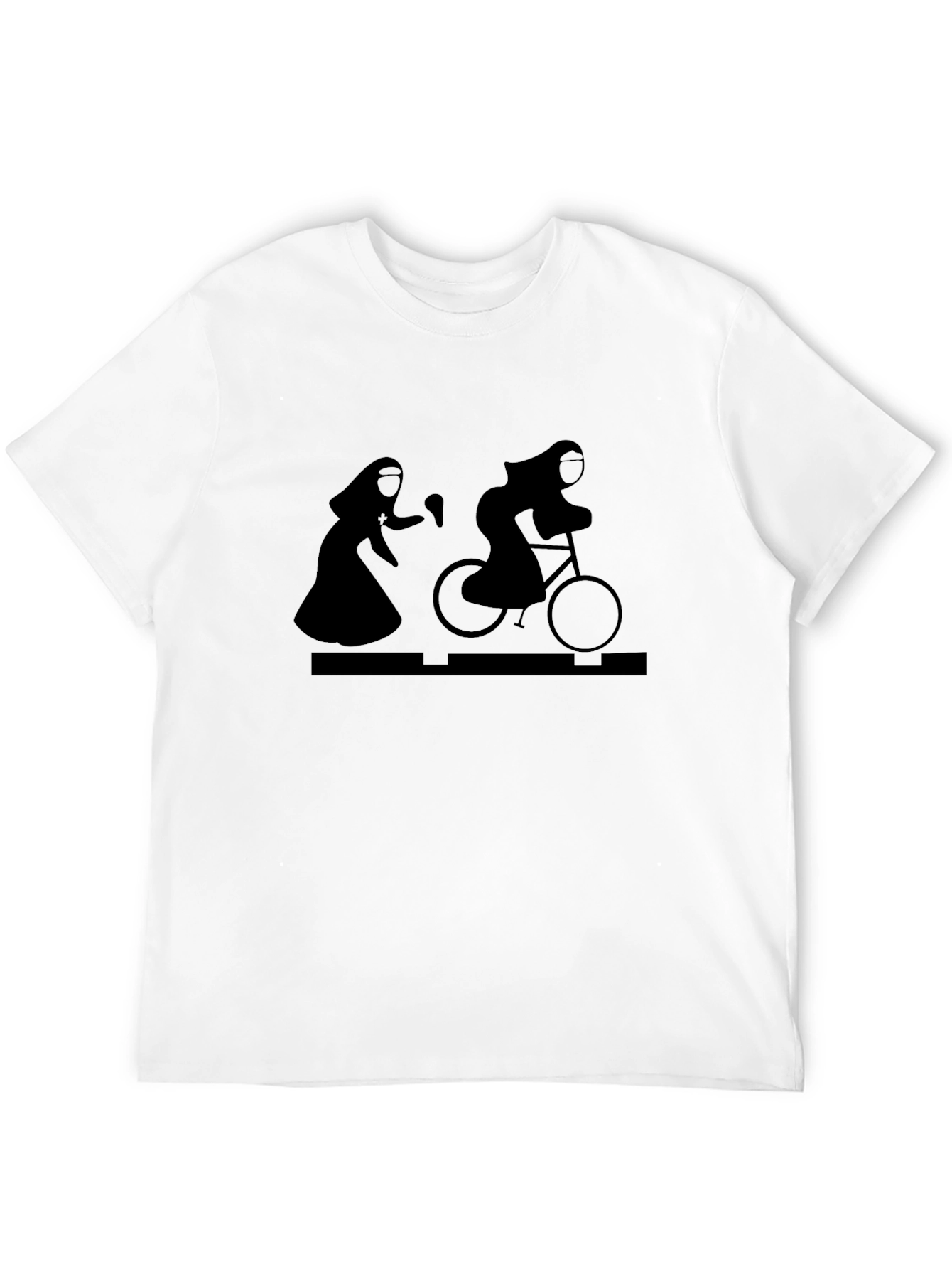 Nun on a Bike T-Shirt - Quirky Graphic Tee