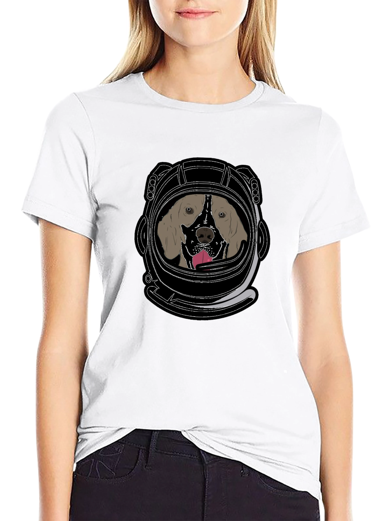 Dog Astronaut Graphic T-Shirt - Space Pup Design