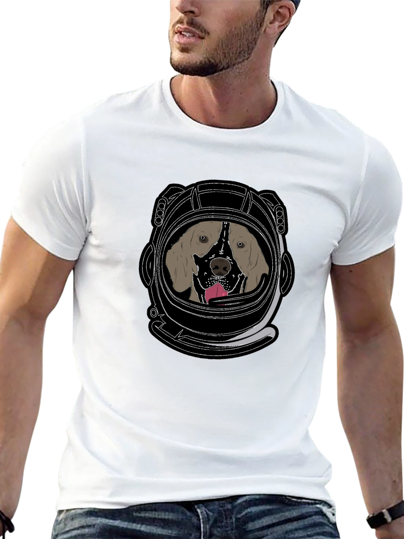 Dog Astronaut Graphic T-Shirt - Space Pup Design