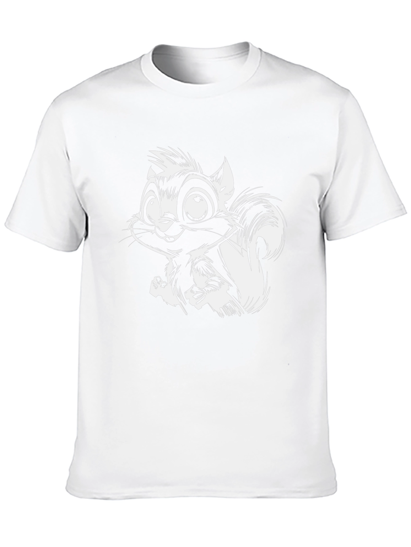 Squirrel Graphic Black T-Shirt - Mens Casual Tee