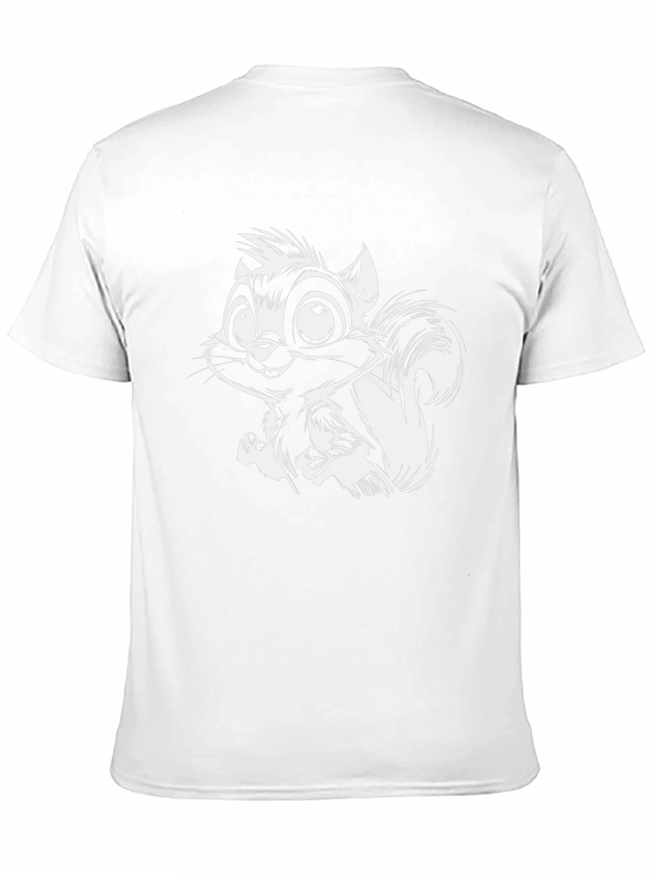 Squirrel Graphic Black T-Shirt - Mens Casual Tee