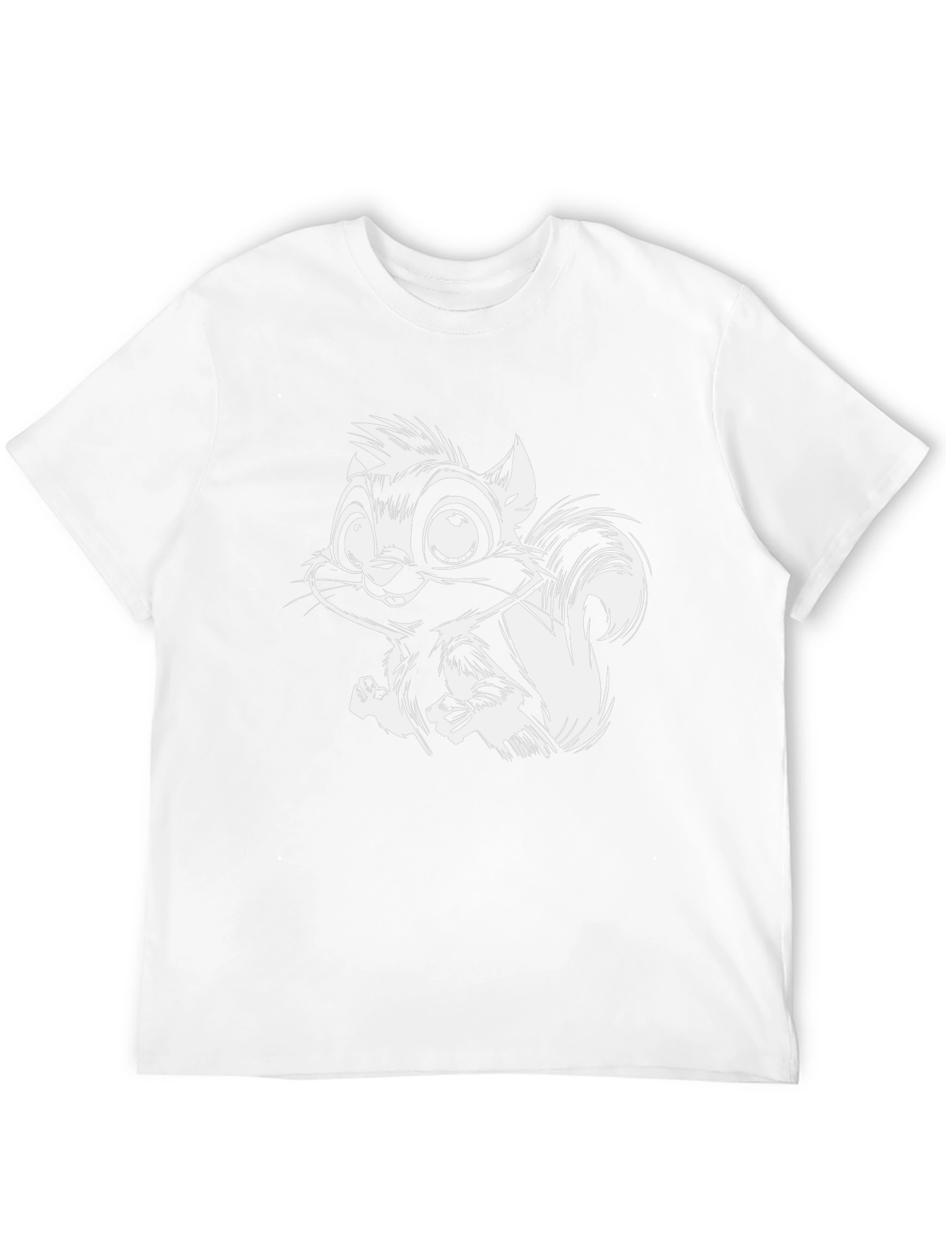 Squirrel Graphic Black T-Shirt - Mens Casual Tee