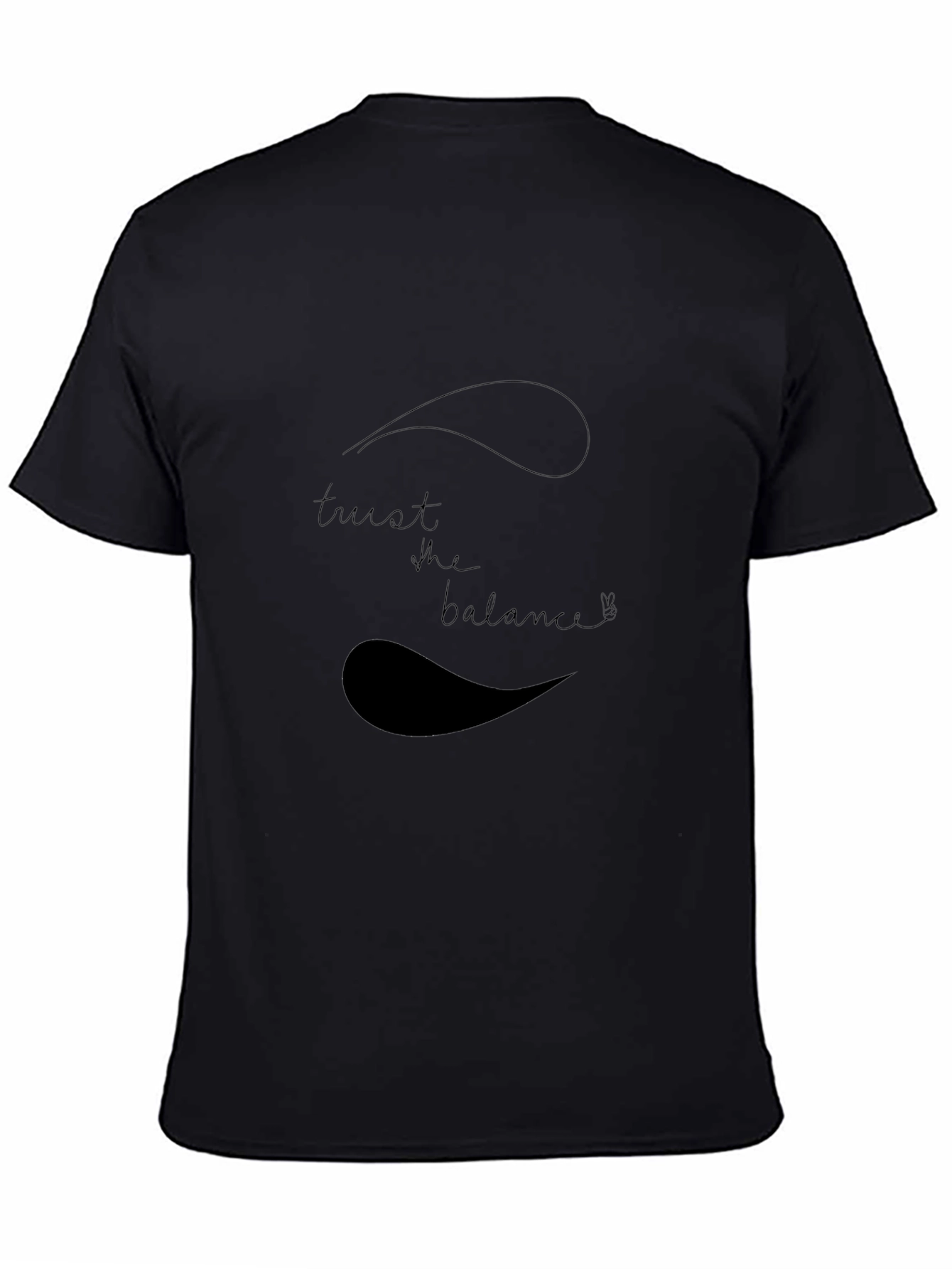 Trust the Balance Black Graphic Tee