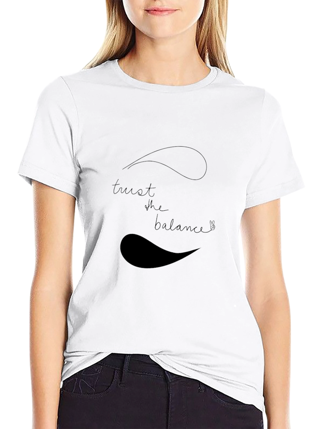 Trust the Balance Black Graphic Tee