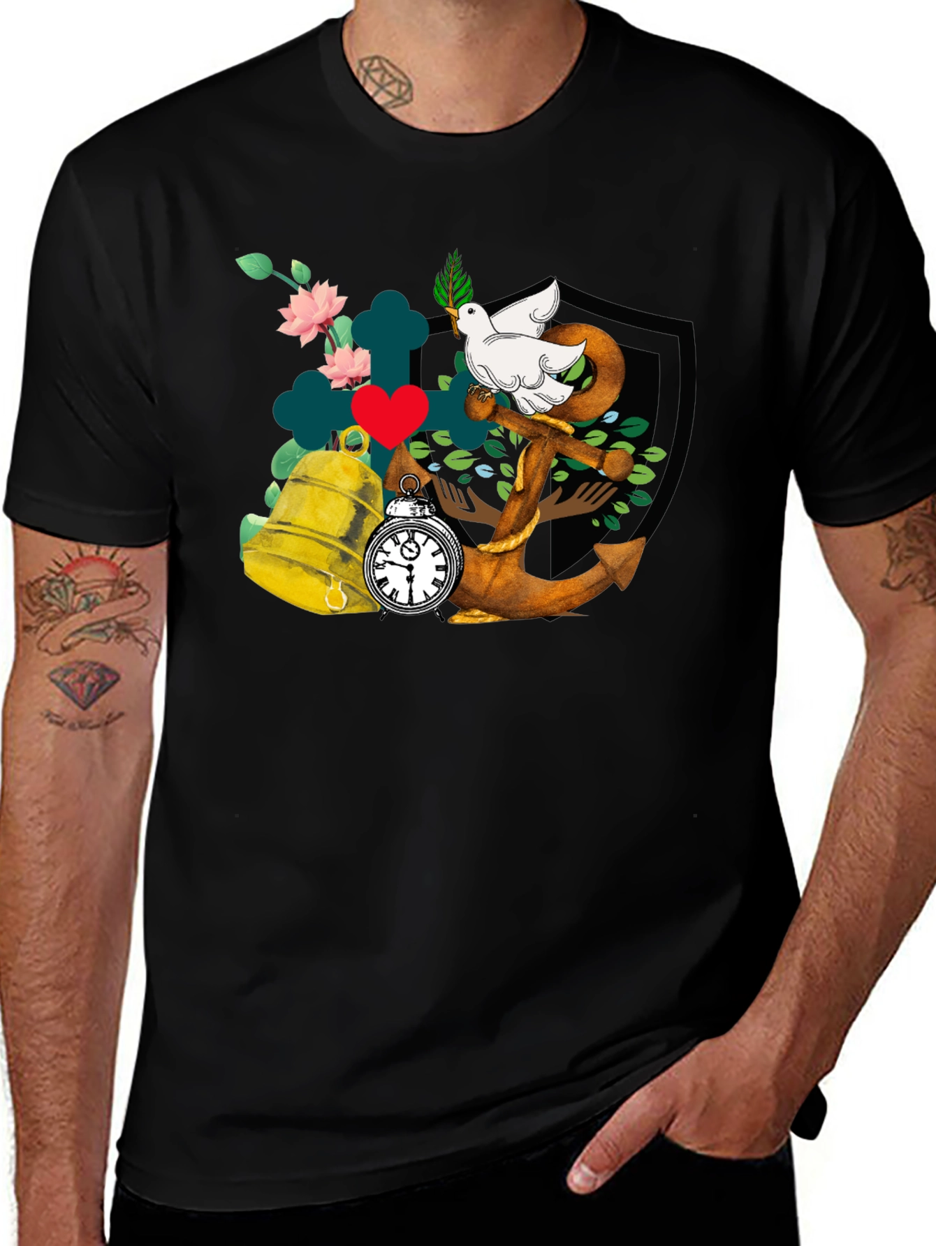 Dove Anchor Bell T-Shirt