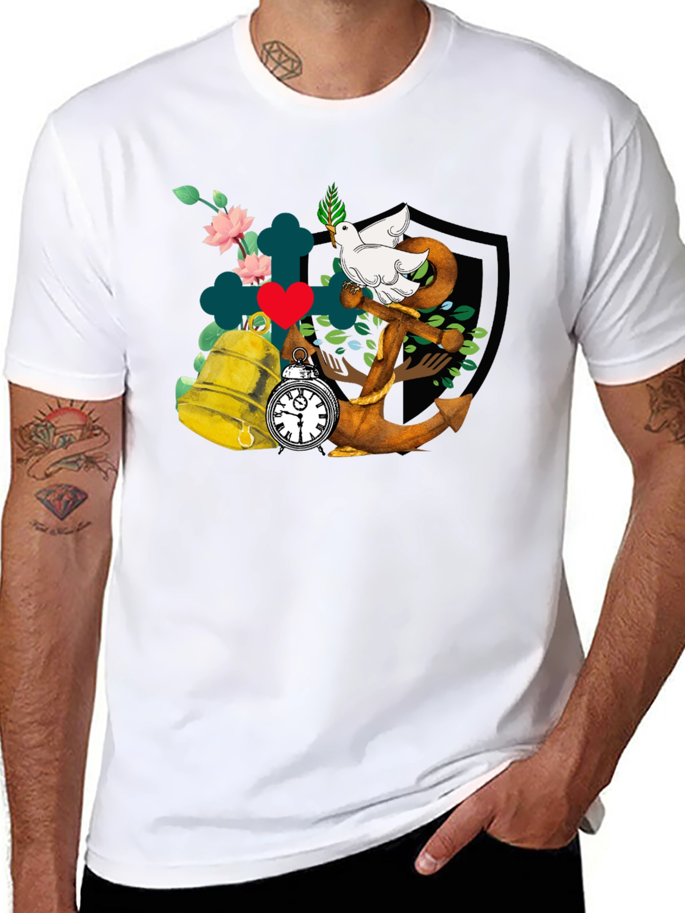 Dove Anchor Bell T-Shirt