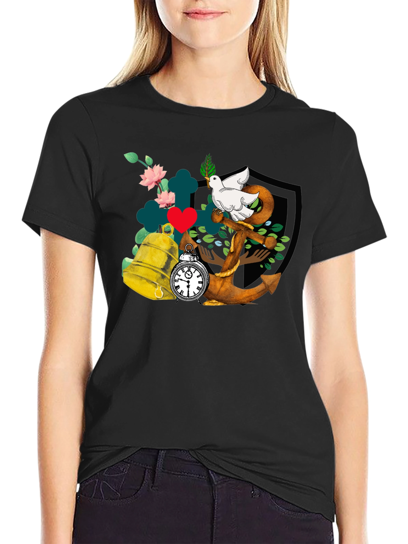 Dove Anchor Bell T-Shirt