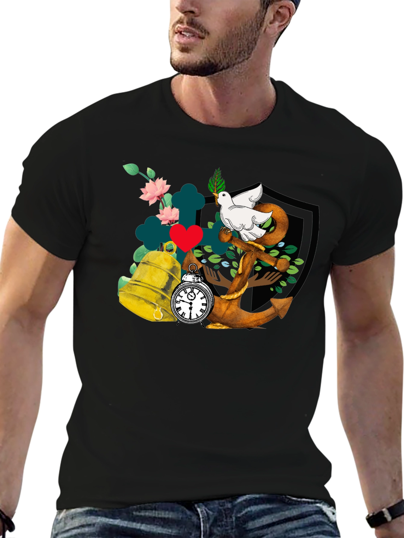 Dove Anchor Bell T-Shirt