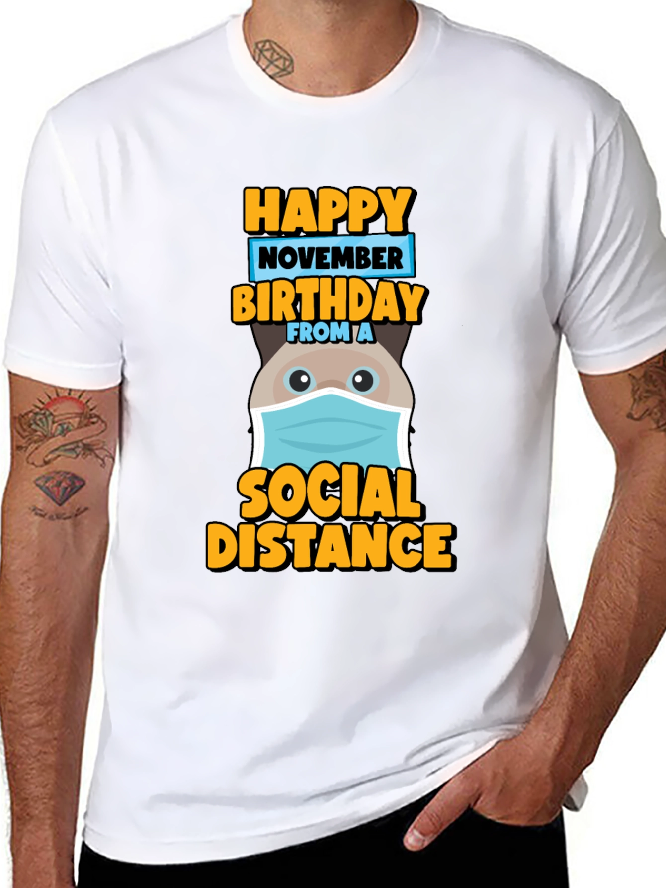 Happy November Birthday Social Distance T-Shirt