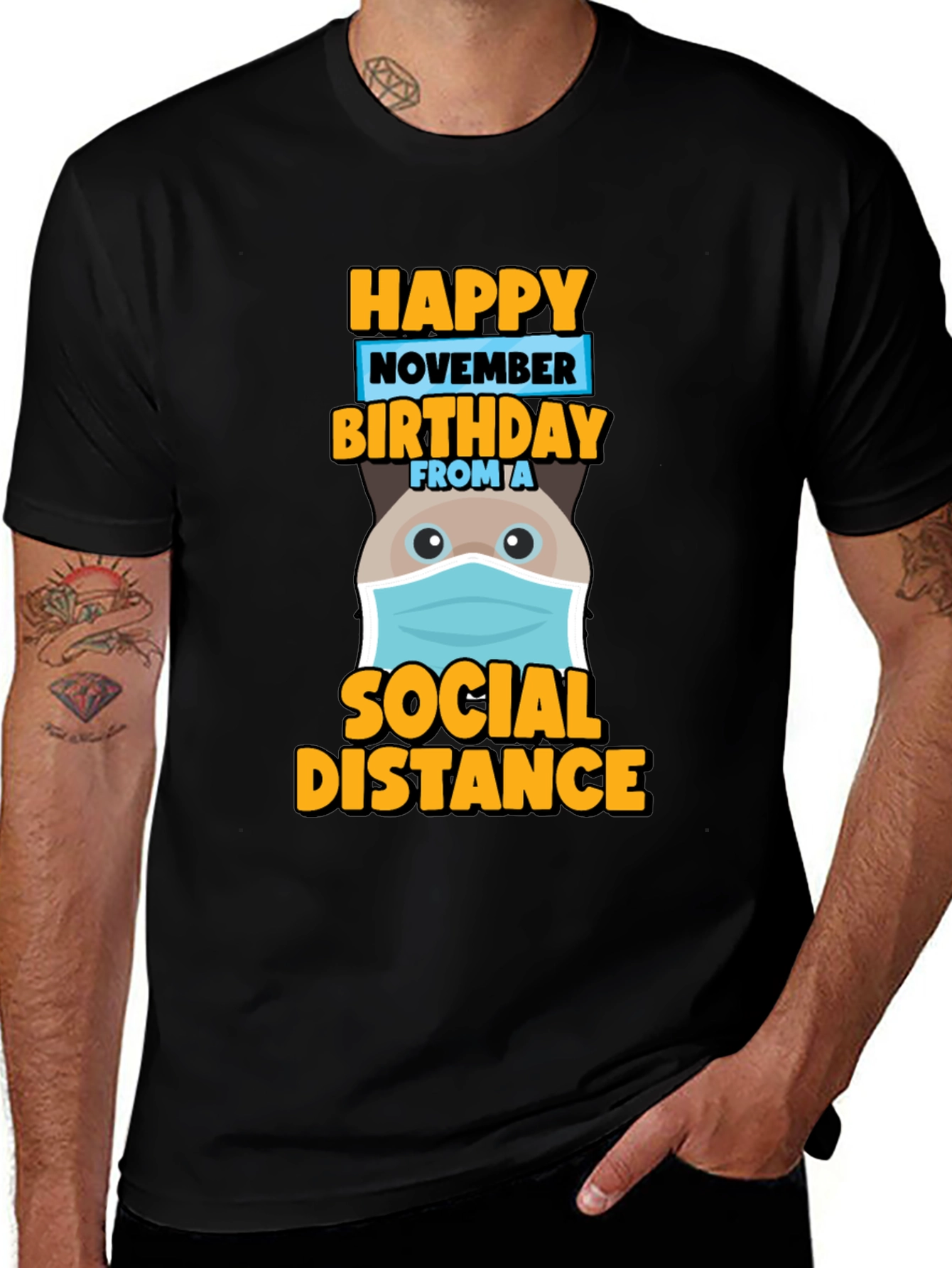 Happy November Birthday Social Distance T-Shirt