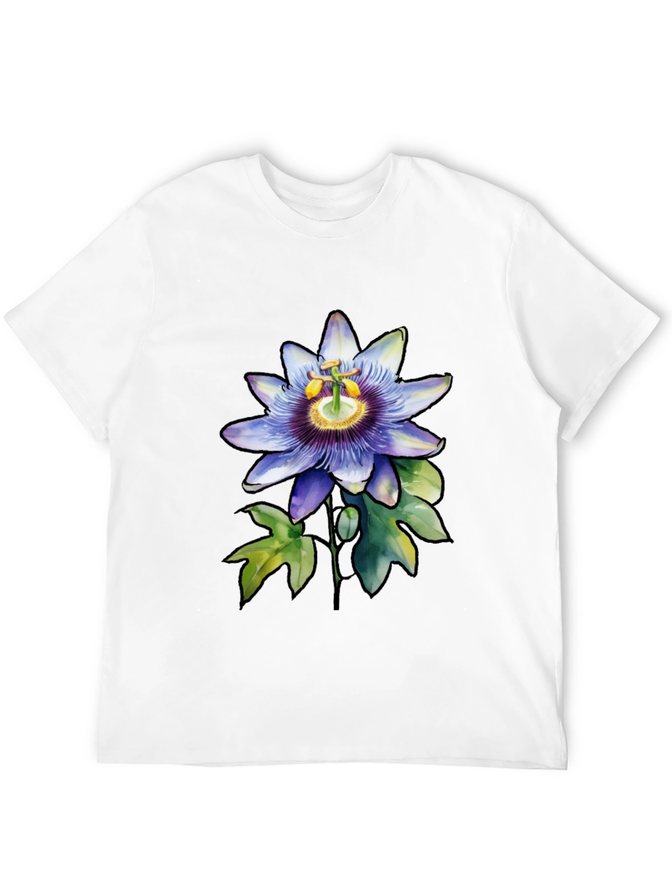 Floral Print Tee - Black