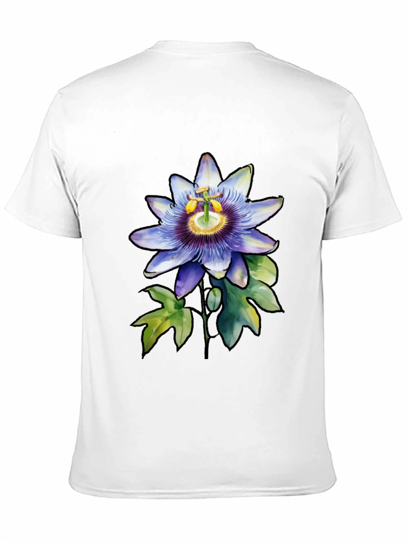 Floral Print Tee - Black