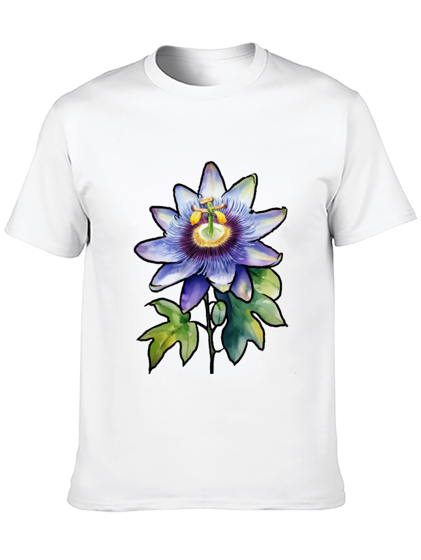 Floral Print Tee - Black