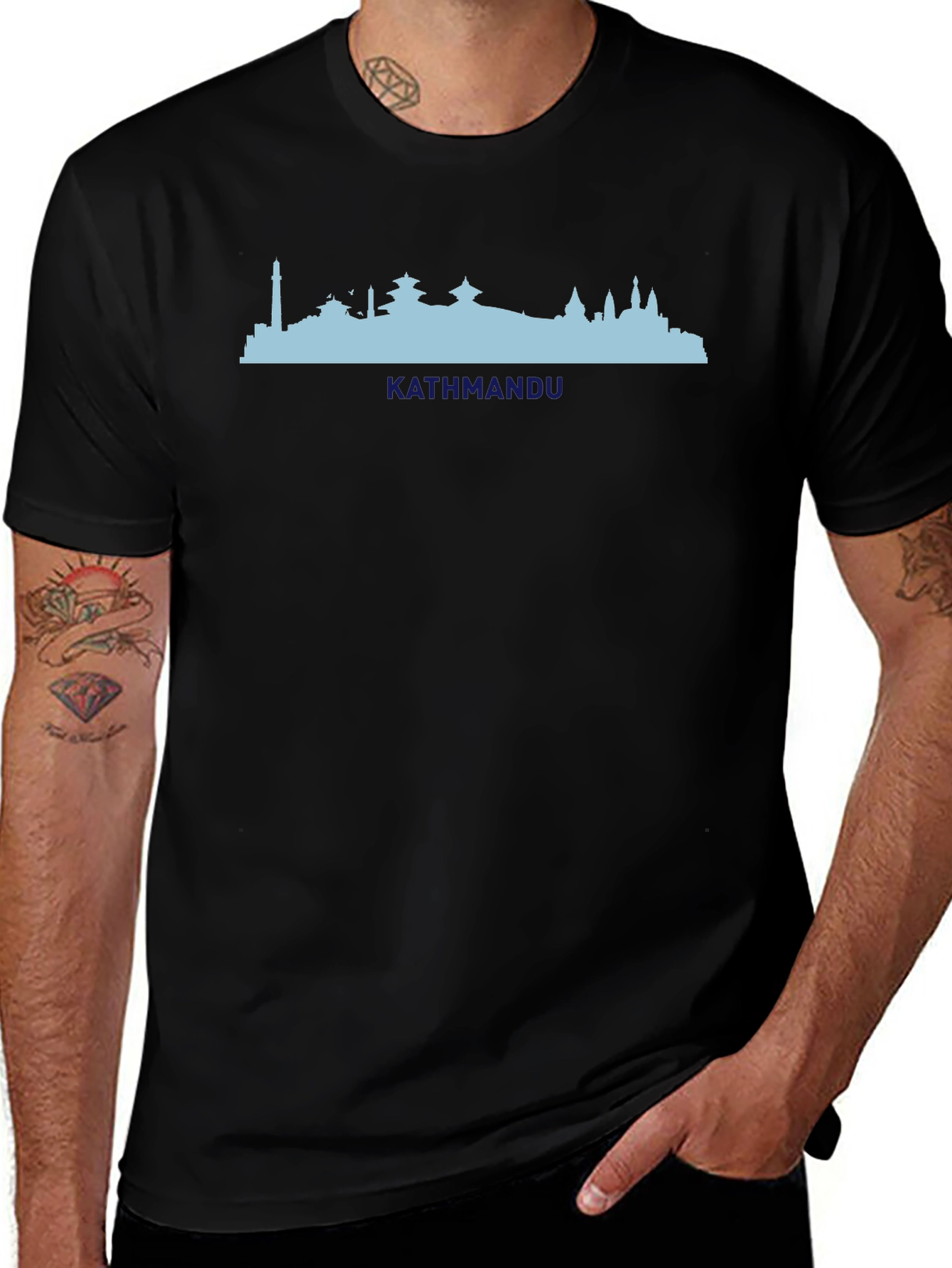 Kathmandu Skyline Graphic Tee - Black