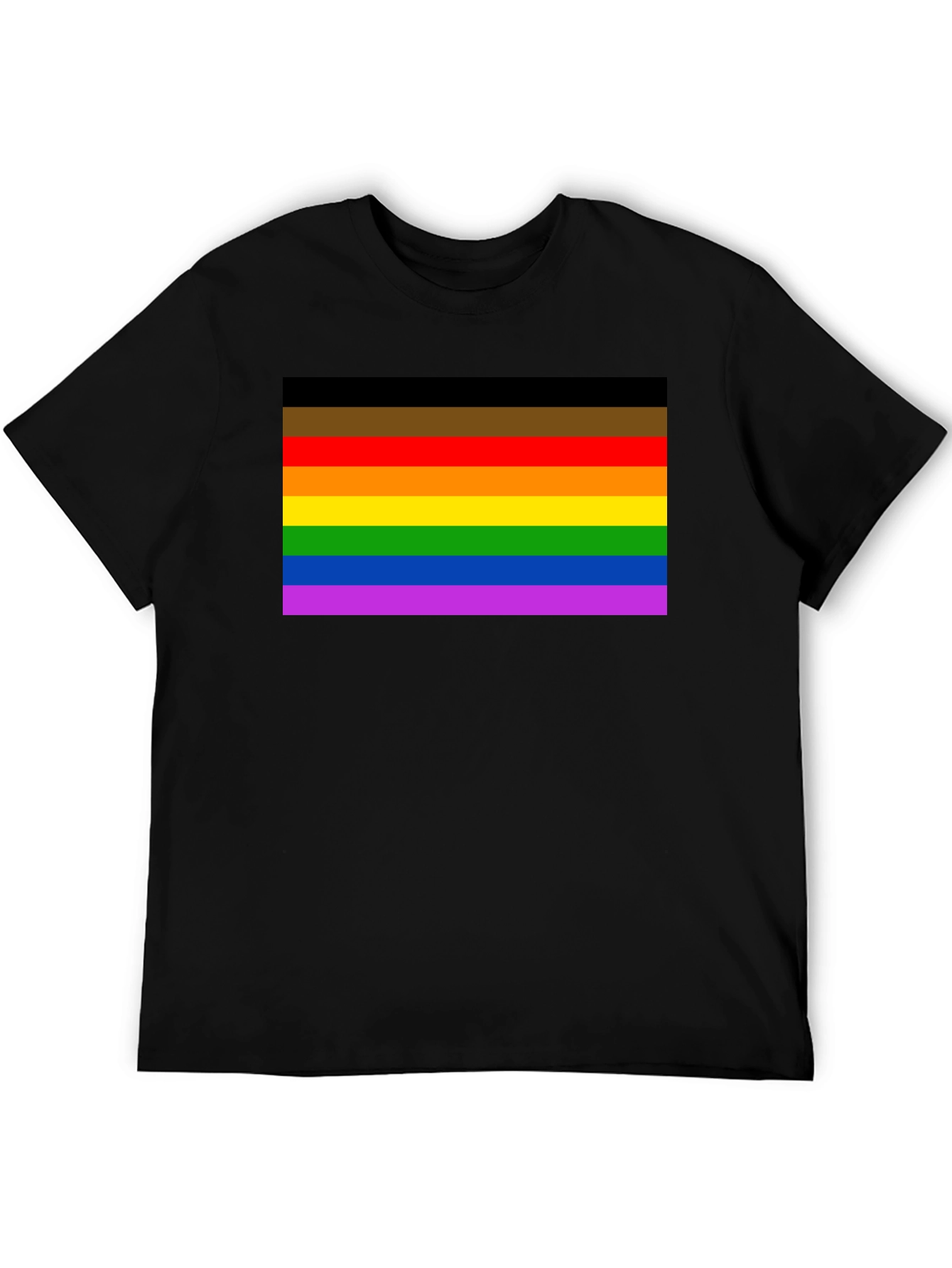Pride Rainbow T-Shirt - Black Cotton Blend