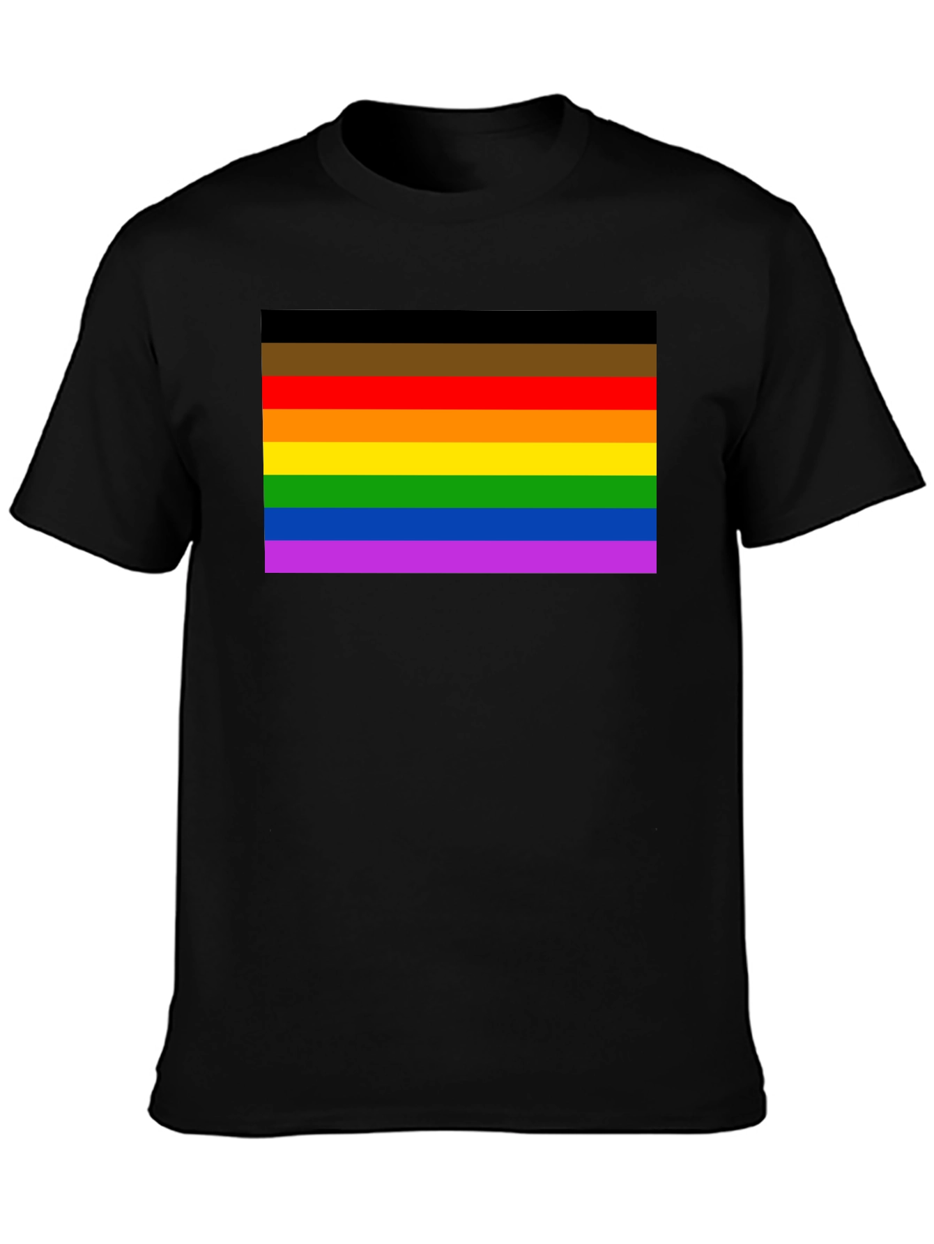 Pride Rainbow T-Shirt - Black Cotton Blend
