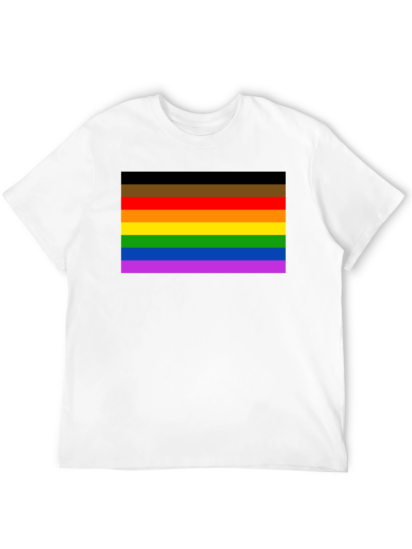 Pride Rainbow T-Shirt - Black Cotton Blend