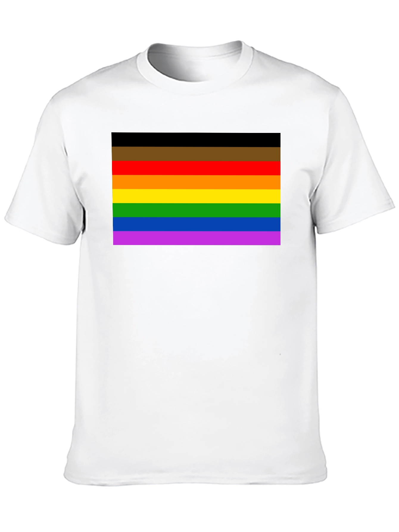 Pride Rainbow T-Shirt - Black Cotton Blend