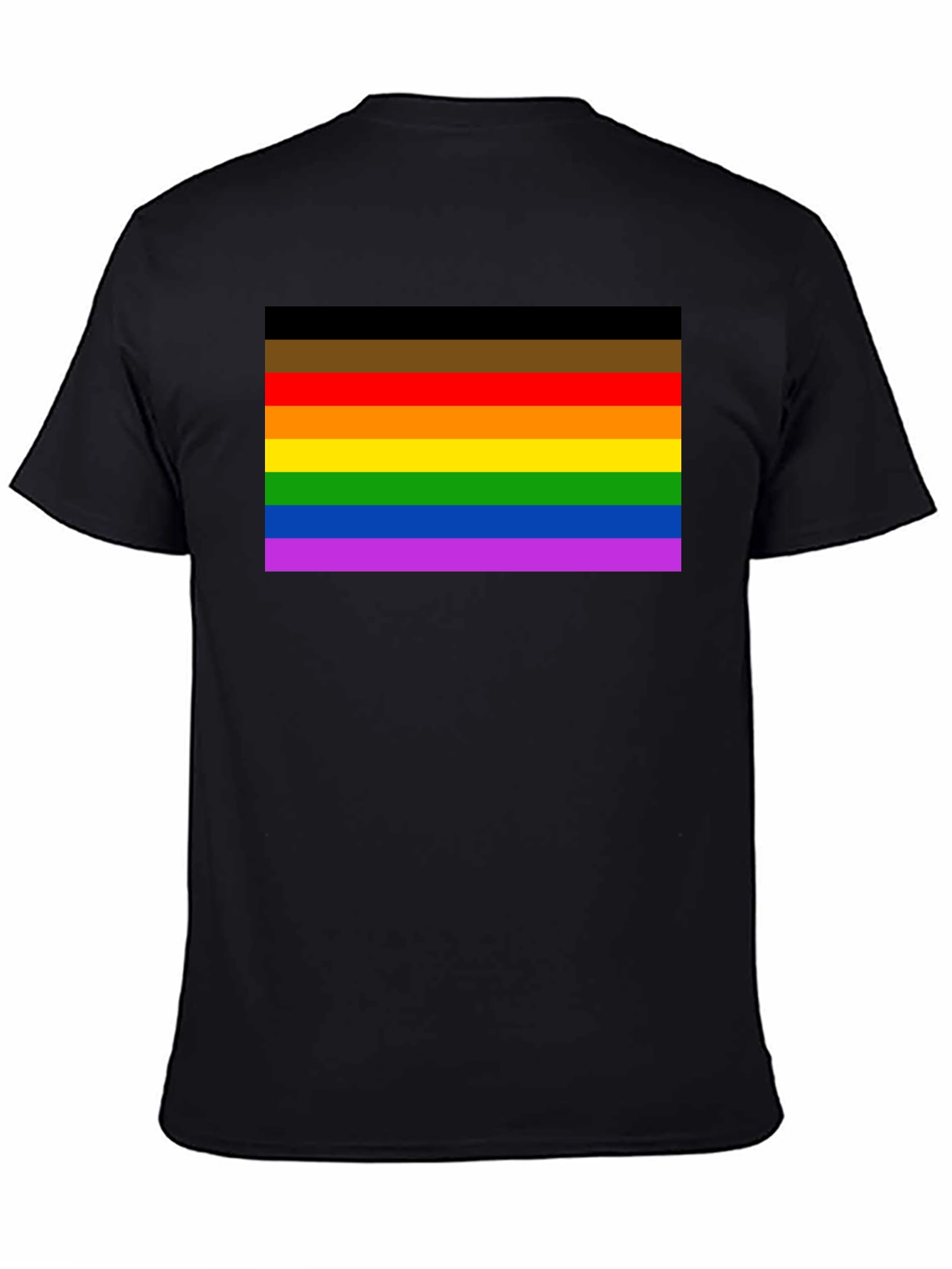 Pride Rainbow T-Shirt - Black Cotton Blend