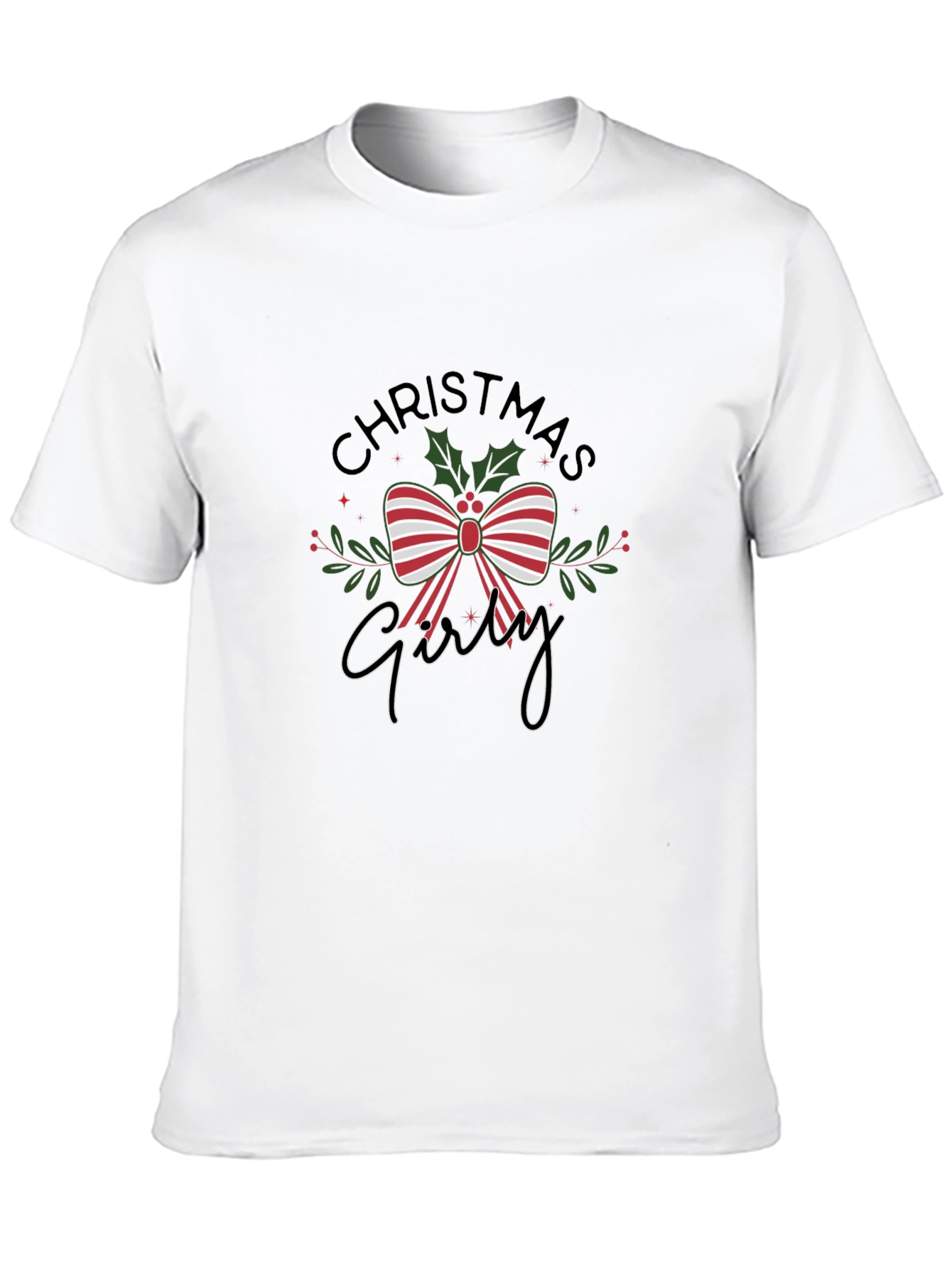 Christmas Girly T-Shirt Holiday Festive Tee