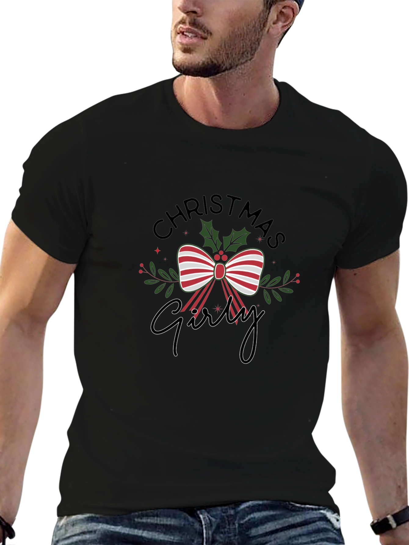 Christmas Girly T-Shirt Holiday Festive Tee