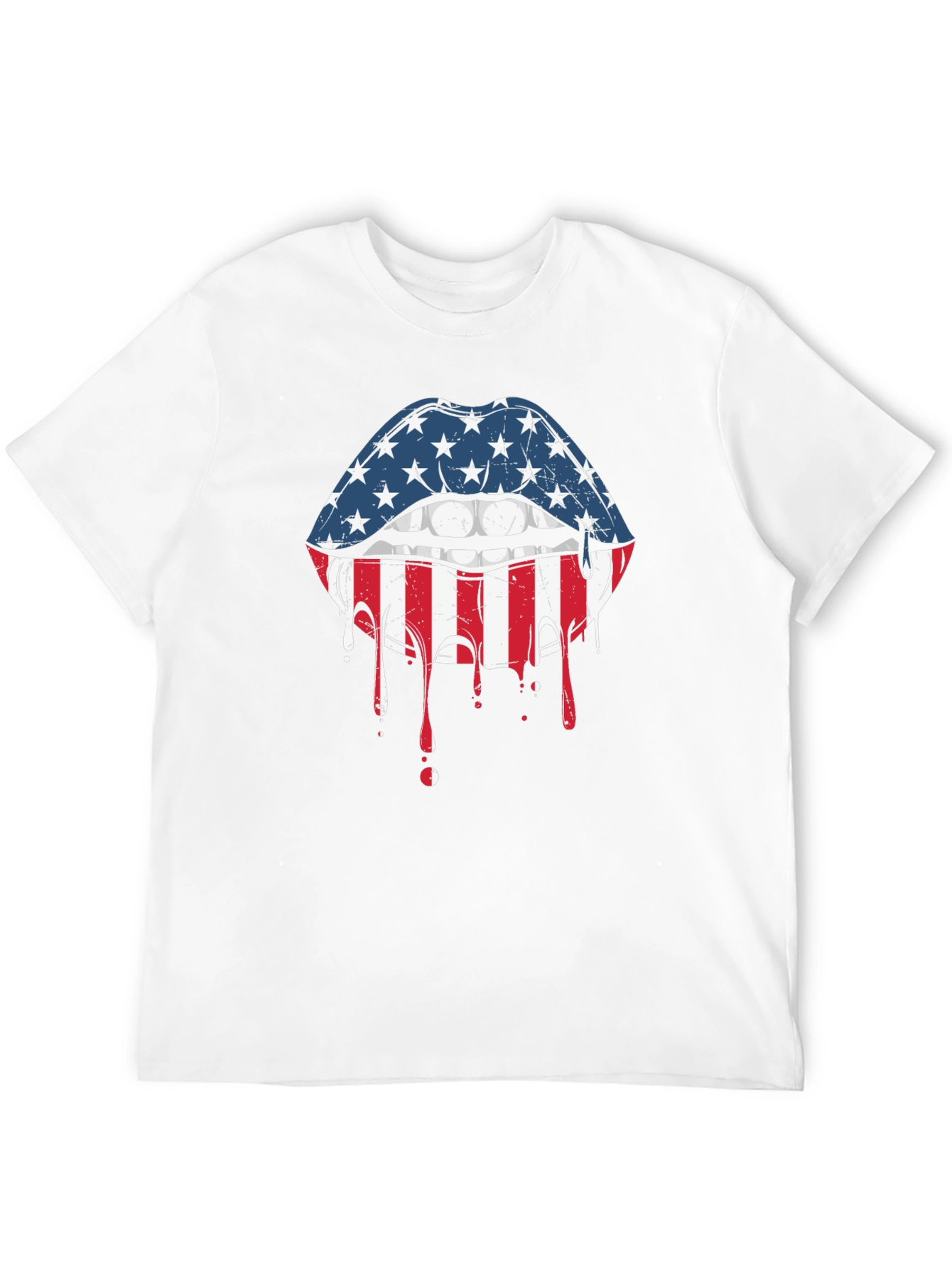 American Flag Lips Graphic T-Shirt