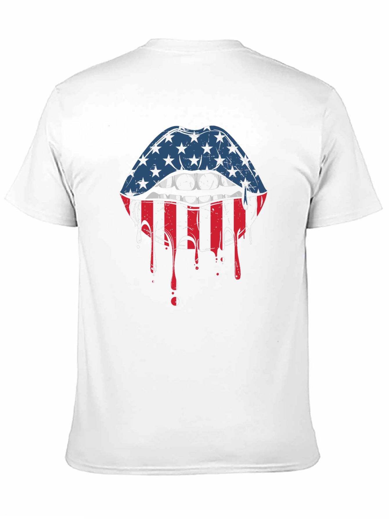 American Flag Lips Graphic T-Shirt