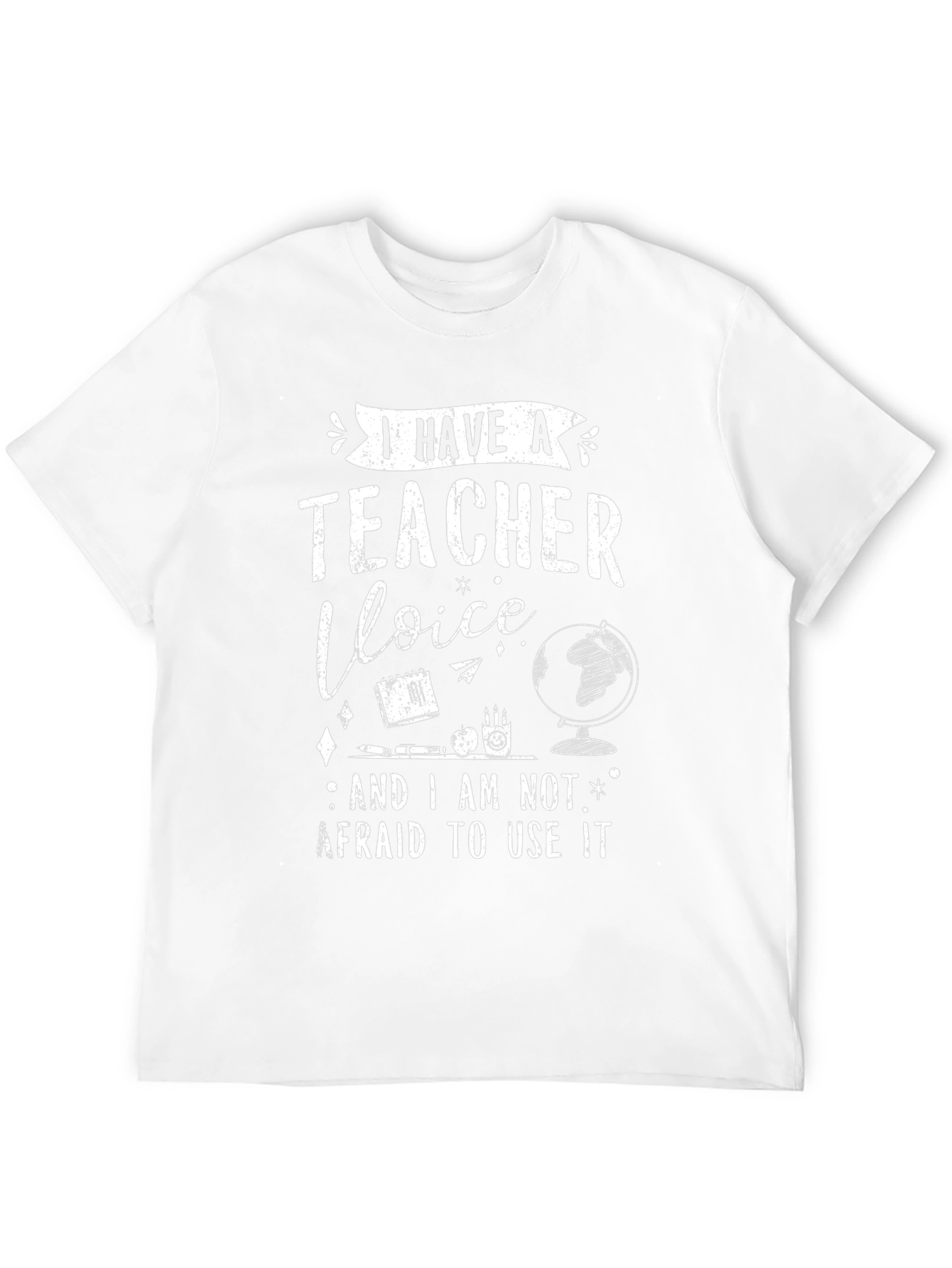 I Have A Teacher Voice Black Graphic Tee