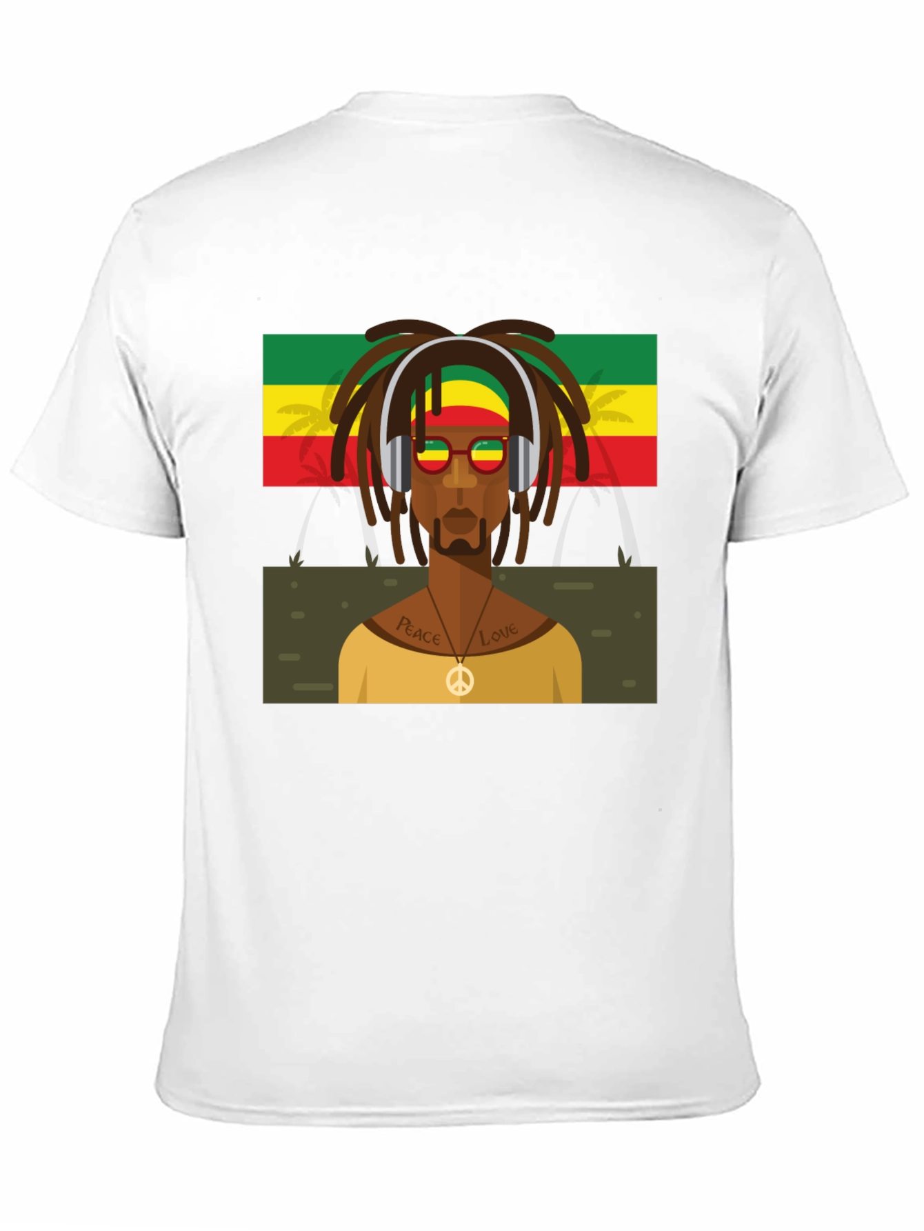 Rasta Man Graphic Tee - Peace & Love Vibes