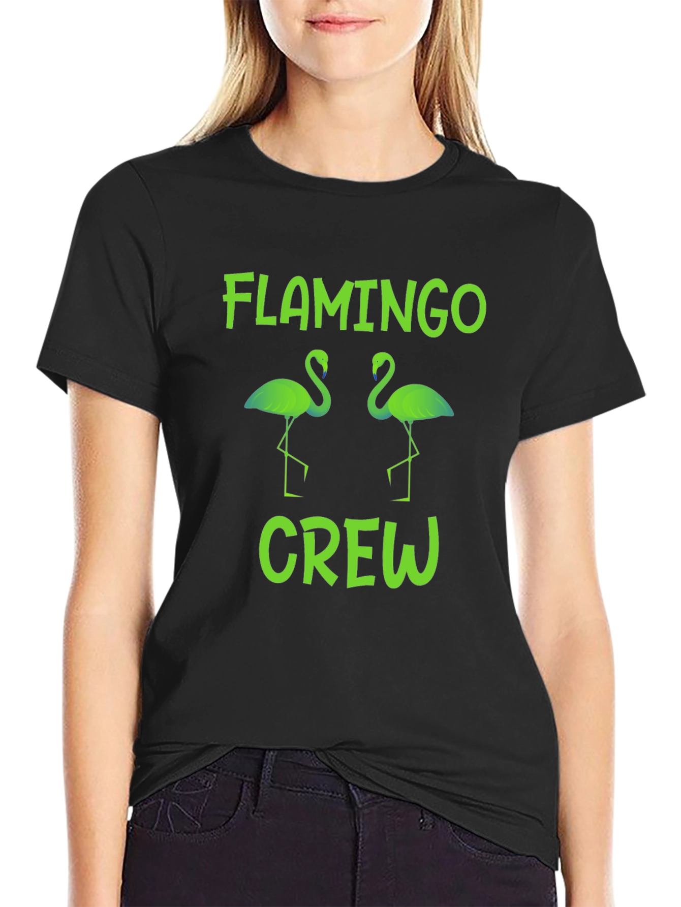 Flamingo Crew Graphic T-Shirt - Fun Summer Tee