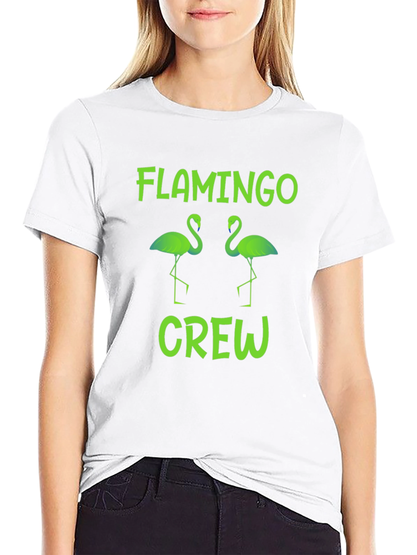 Flamingo Crew Graphic T-Shirt - Fun Summer Tee