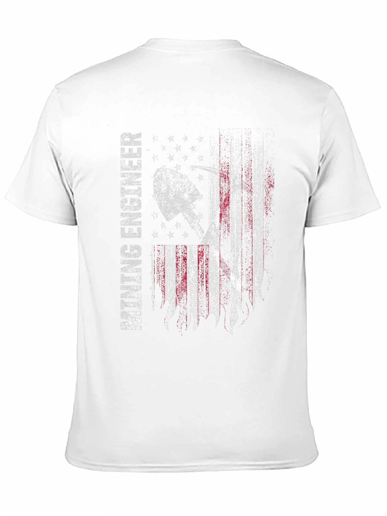 Mining Engineer Patriotic USA Flag Graphic T-Shirt