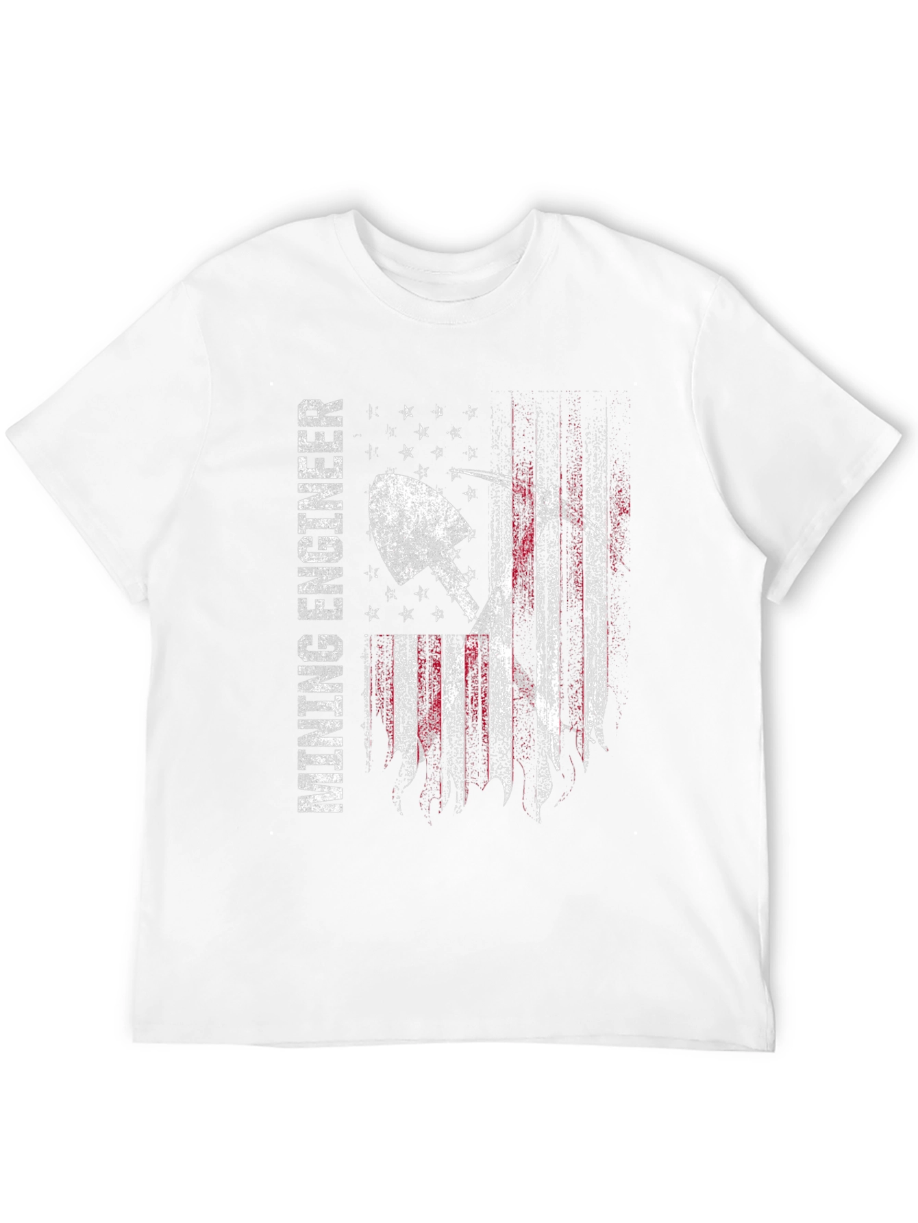 Mining Engineer Patriotic USA Flag Graphic T-Shirt