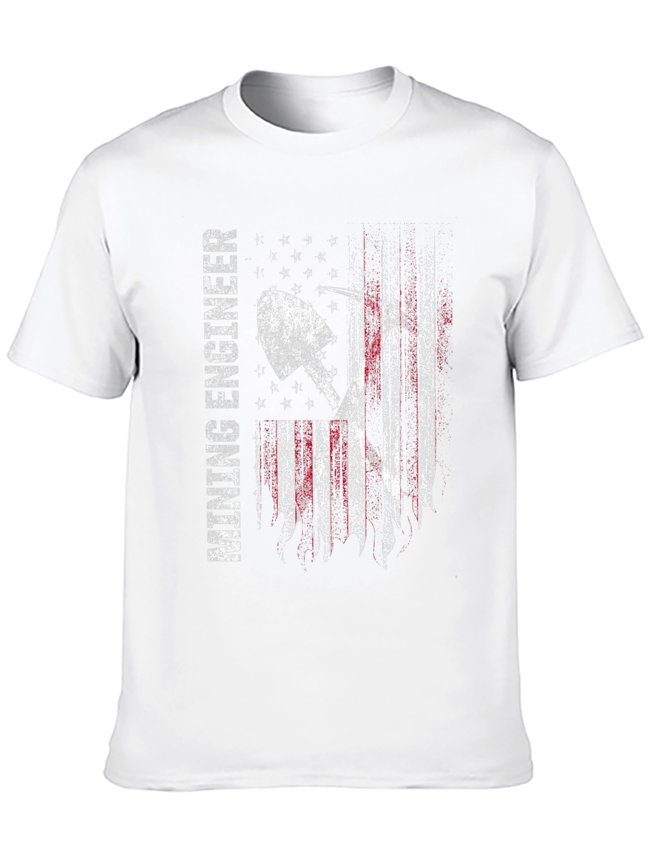 Mining Engineer Patriotic USA Flag Graphic T-Shirt
